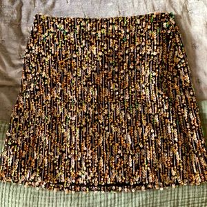 Sequin Anthropologie skirt